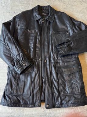 Danier Black Leather Jacket/Coat